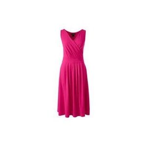 Lands End Fit + Flare Sleeveless Dress Hot Pink Lg